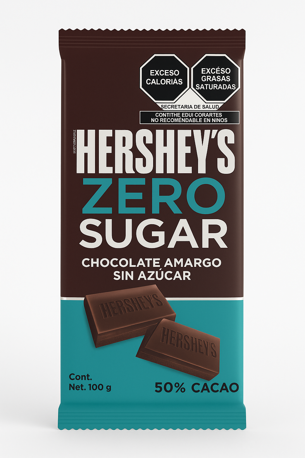 Chocolate sin azúcar con 50% cacao 100 gr