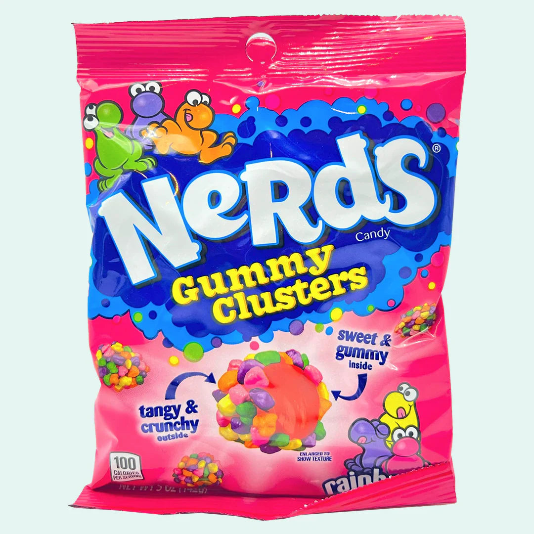 Gomitas suaves cubiertas de caramelos Nerds 100 calorias