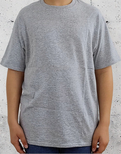 Playera Lisa Marca Óptima Color Gris Talla G